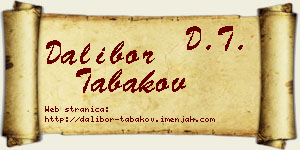 Dalibor Tabakov vizit kartica